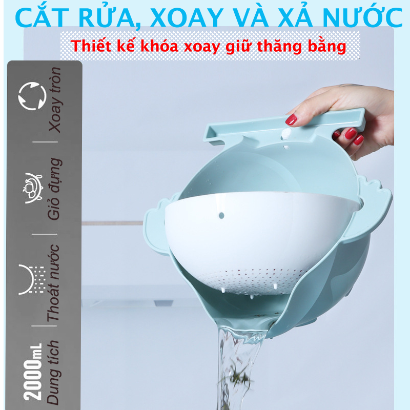 Bộ dụng cụ bào nạo cắt rau củ quả đa năng kiêm rổ đựng SAGOKER, mã BNRDN105