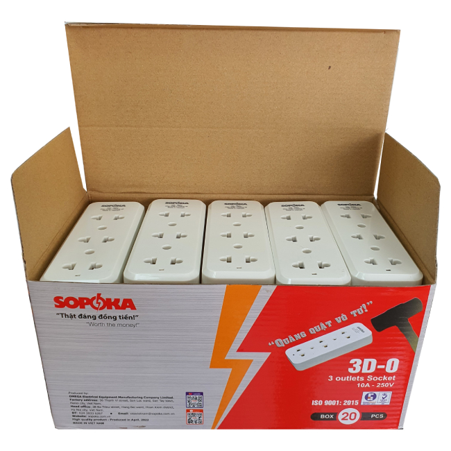 Ổ cắm không dây 2200W 3D-0 Sopoka