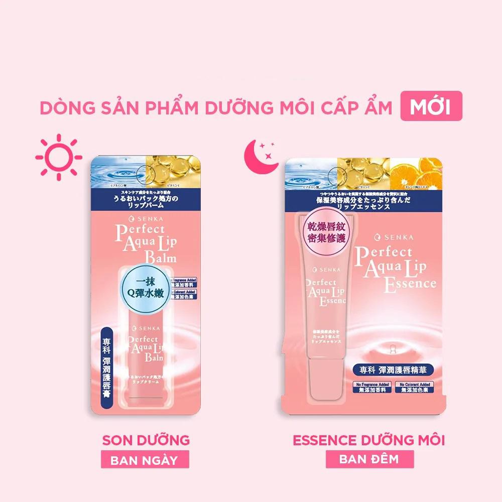 Son Dưỡng Môi Senka Perfect Aqua Lip Balm Giúp Cấp Ẩm 4.5g