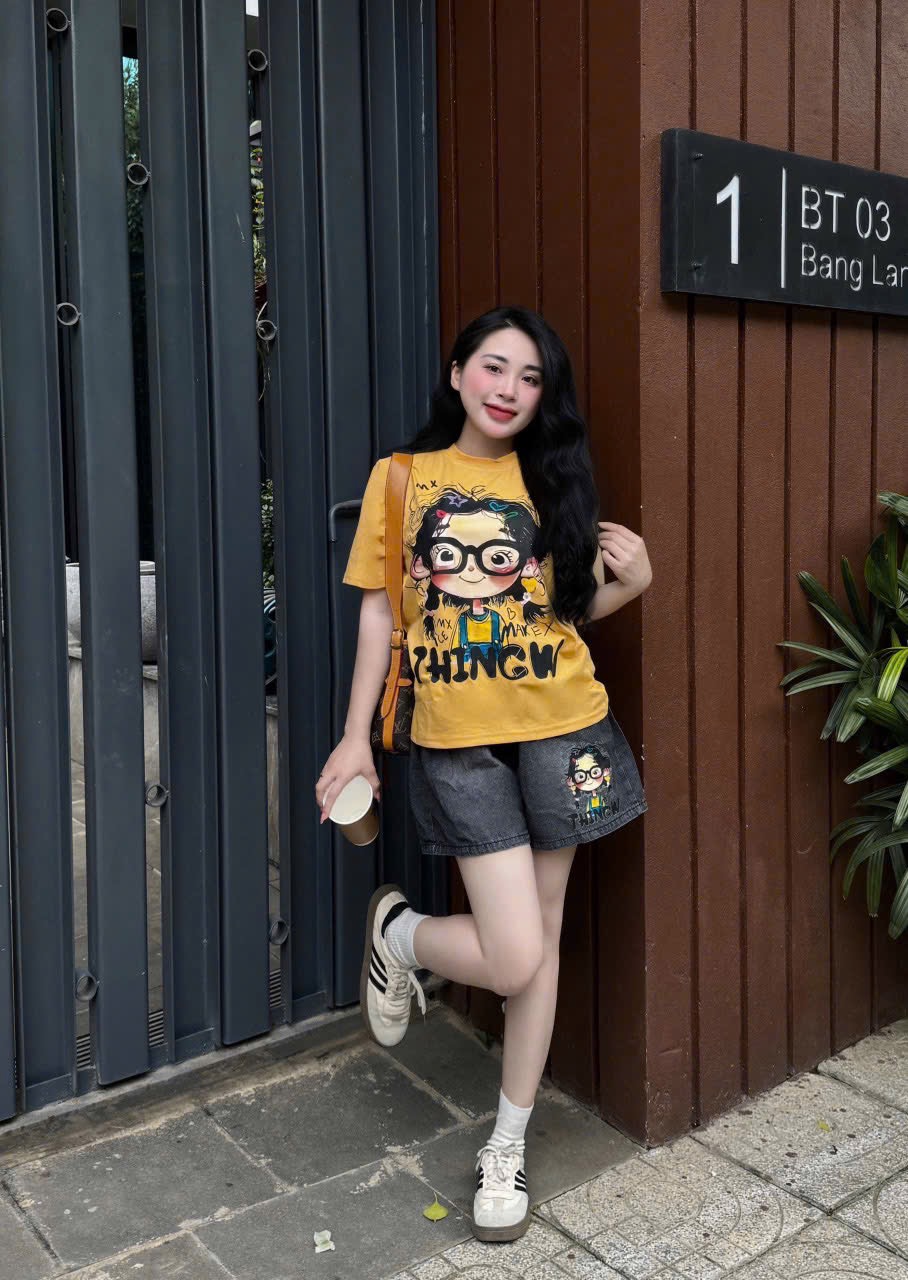 Set bộ cô gái tóc xù