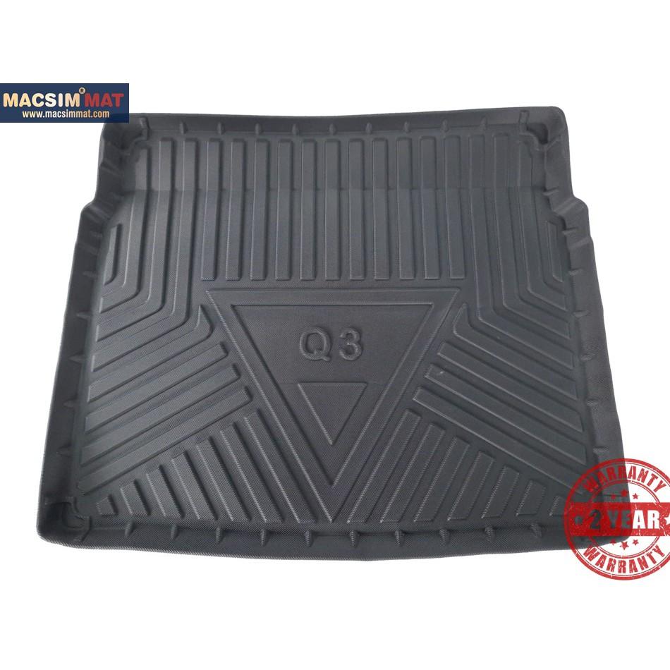 Thảm lót cốp Audi Q3 2018-đến nay nhãn hiệu Macsim chất liệu TPV cao cấp màu đen
