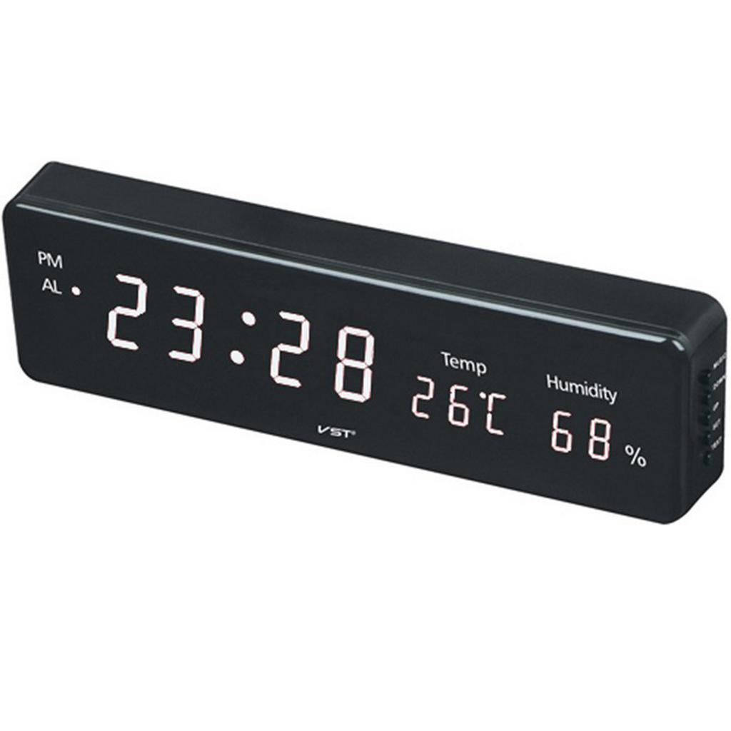 LED Digital Alarm Clock Electronic Clock With Temperature Hygrometer