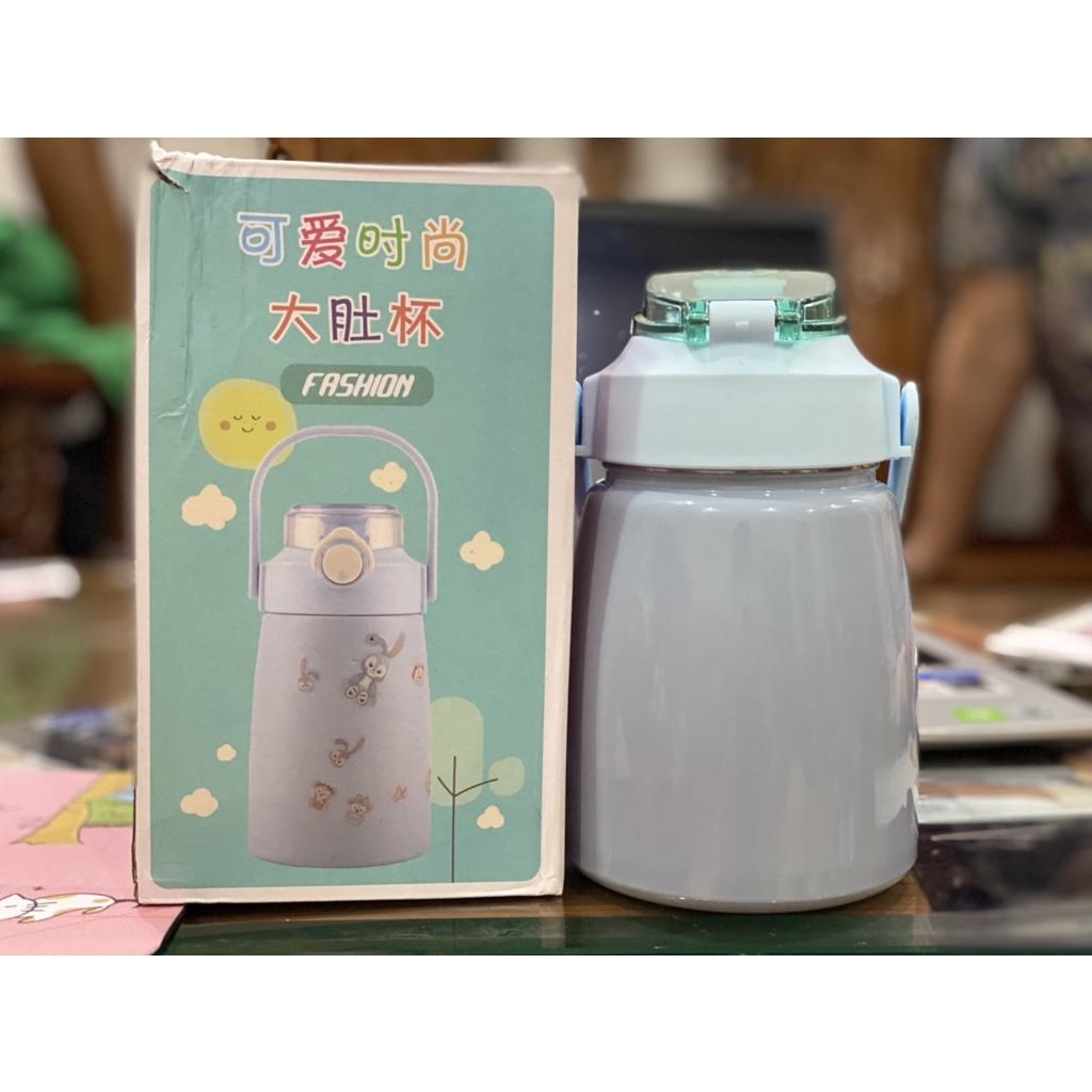 Bình Giữ Nhiệt  800ml Có Ống Hút Lõi Inox 304 Giữ Nhiệt Tặng Sticker Trang Trí Siêu Dễ Thương -An Nhiên.739