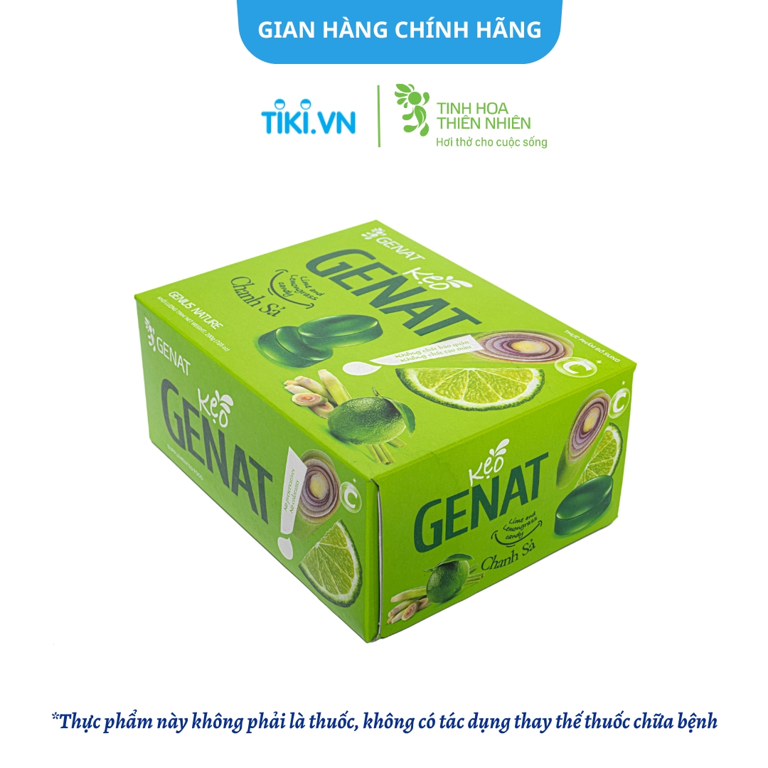 Combo 3 hộp 100 viên - Kẹo thảo mộc Gezcol - Kẹo Genat Gừng - Kẹo ngậm Chanh sả - Genat - Tinh hoa thiên nhiên