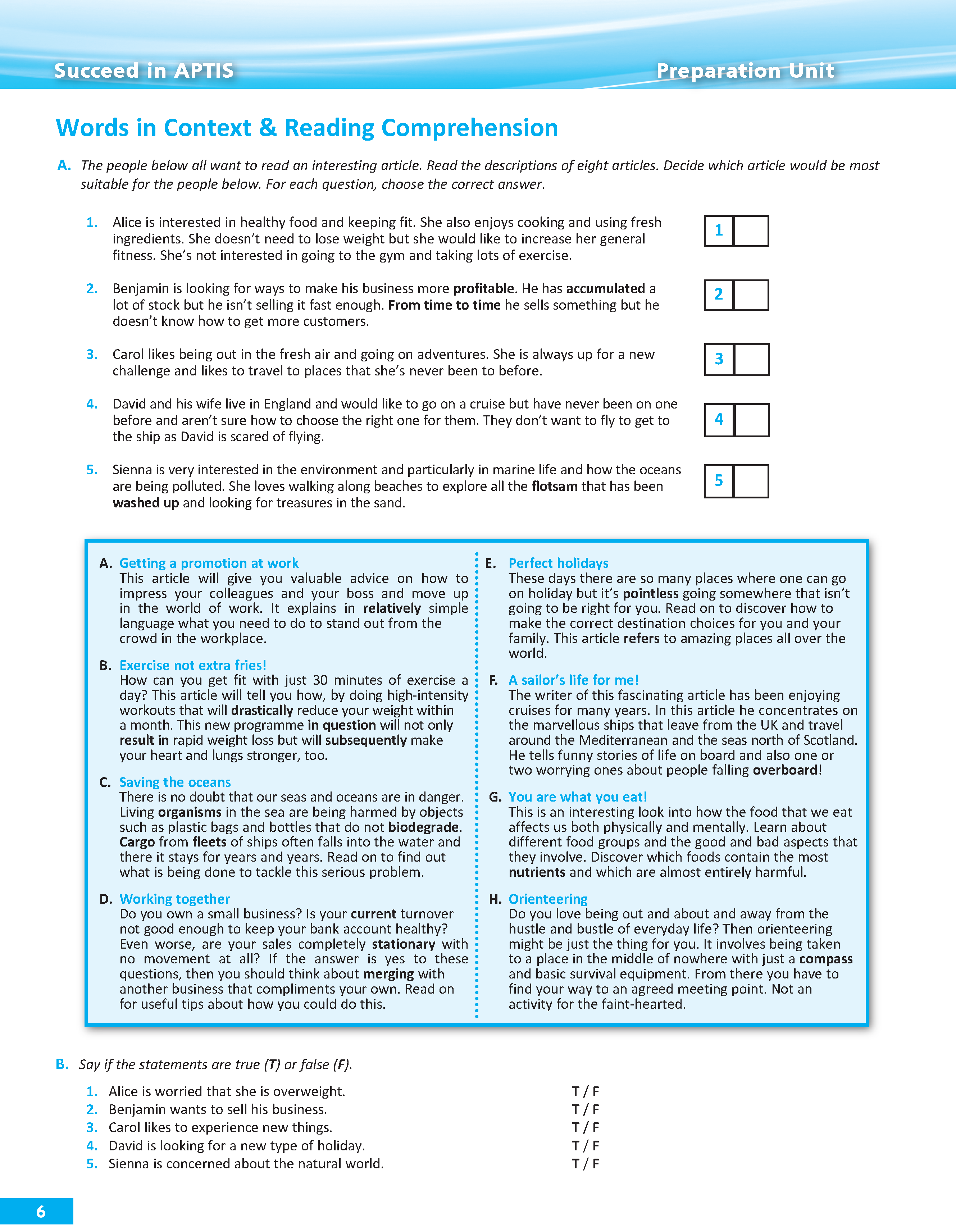 Succeed in APTIS with 6 Practice Tests - New format 2020