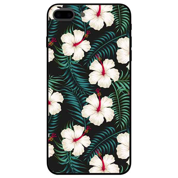 Ốp lưng in cho Iphone 7 Plus/ 8 Plus Mẫu Hoa Trắng