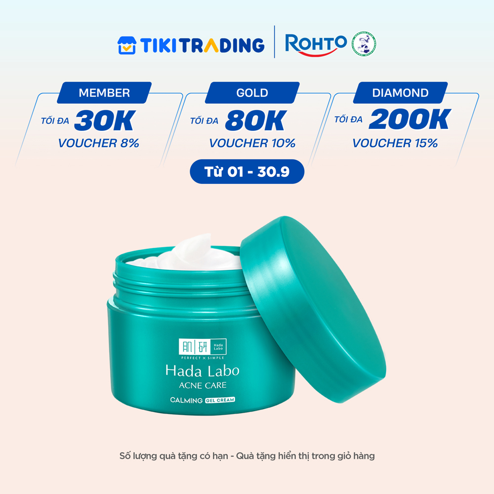 Kem dưỡng ẩm cho da mụn, nhạy cảm Hada Labo dạng gel Acne Care Calming Gel Cream 50g