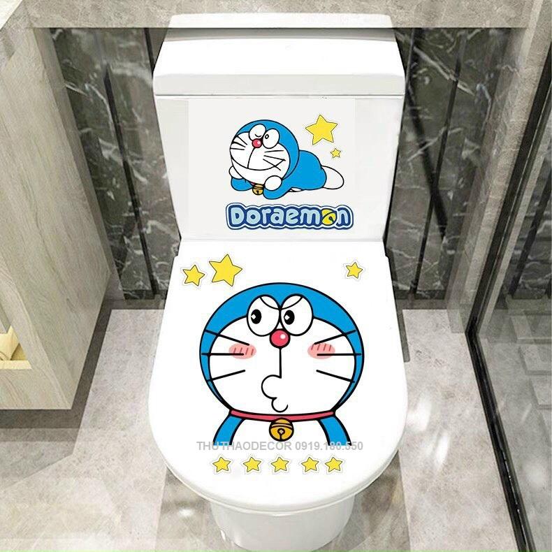 Decal dán Toilet DOREMON - Trang trí nhà cửa