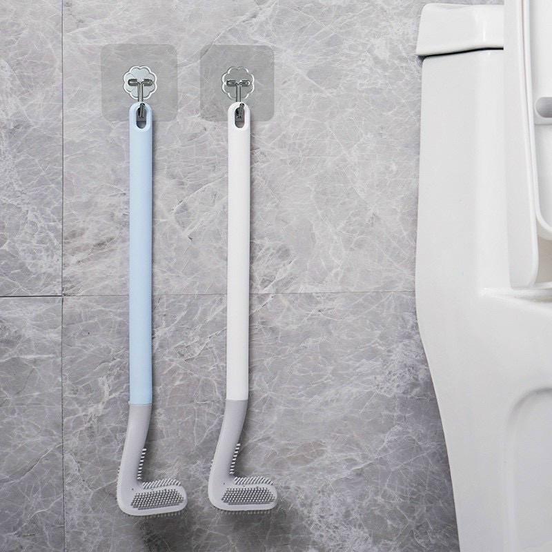 Cọ Toilet Silicon Chổi Cọ Bồn Cầu Nhà Vệ Sinh Gắn Tường