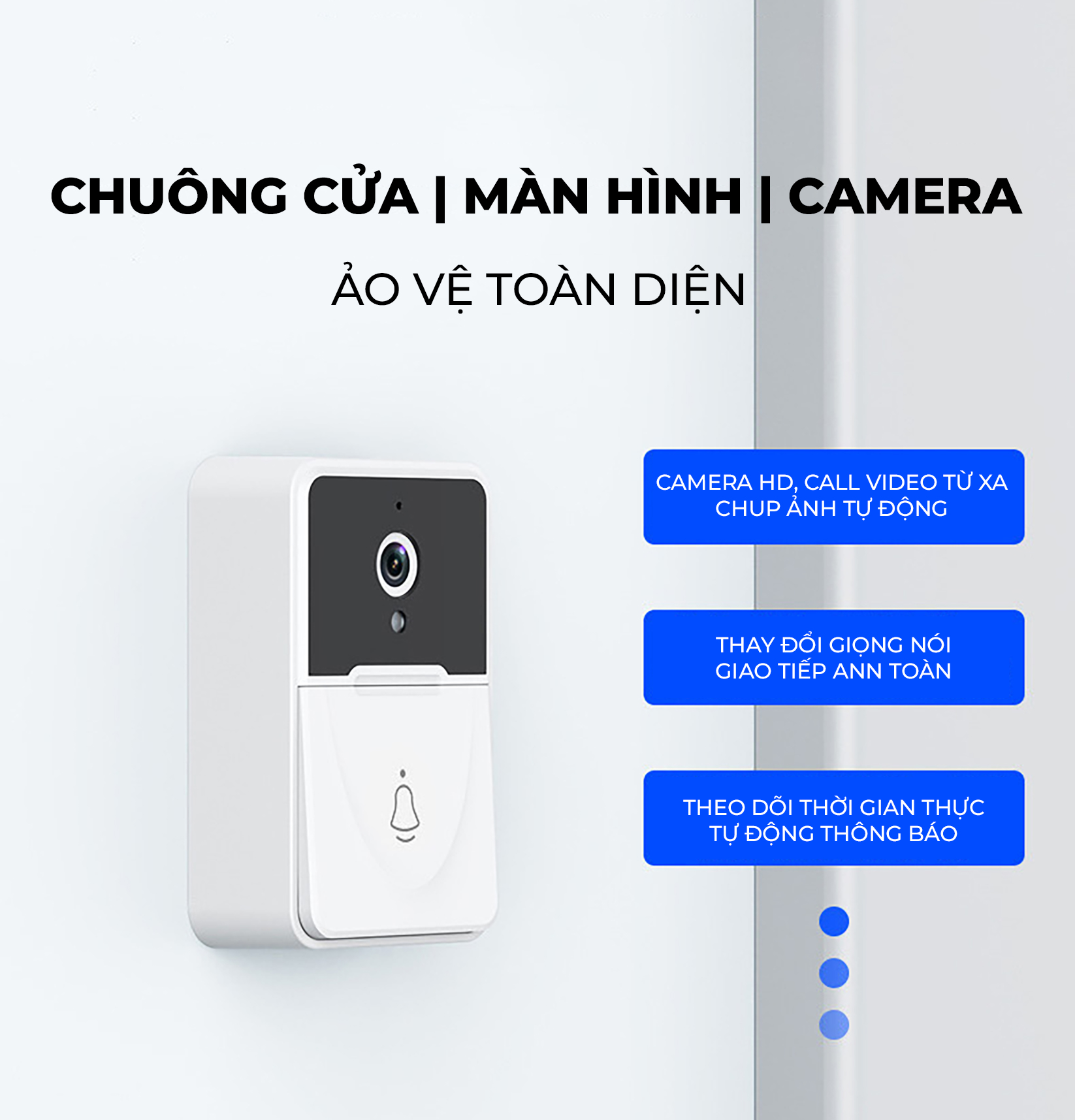 Chuông Cửa Thông Minh X3, M5, Camera An Ninh Gia Đình Chuông - Điện Thoại - Gọi Điện Không Dây Wifi - Loại Mới