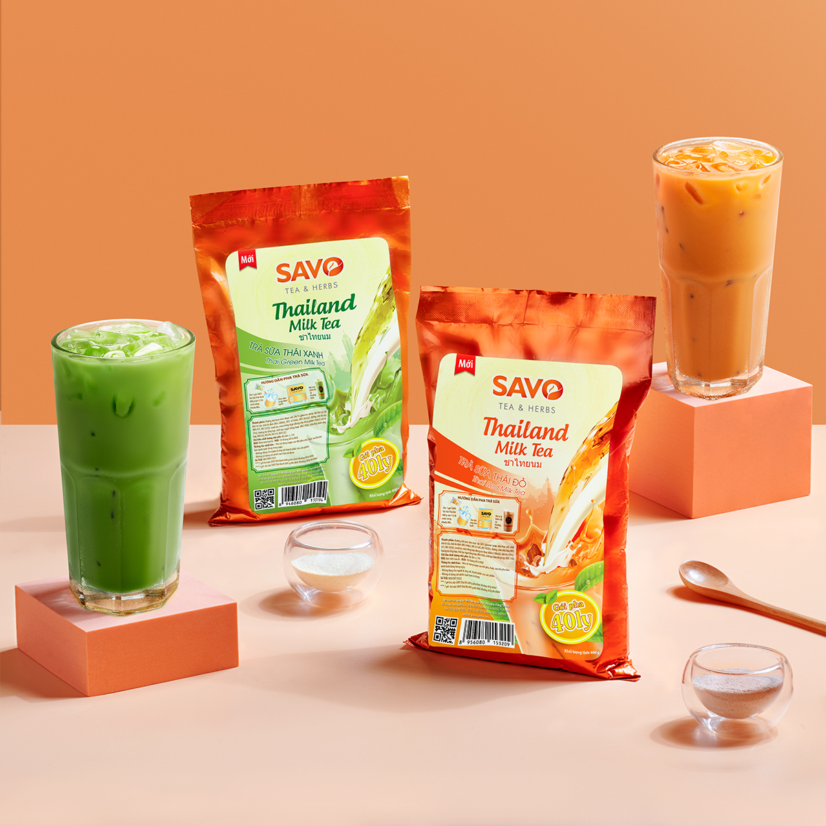 Hình ảnh Trà Sữa Thái Xanh SAVO Tea (Thailand Green Milk Tea)- Túi 600gr