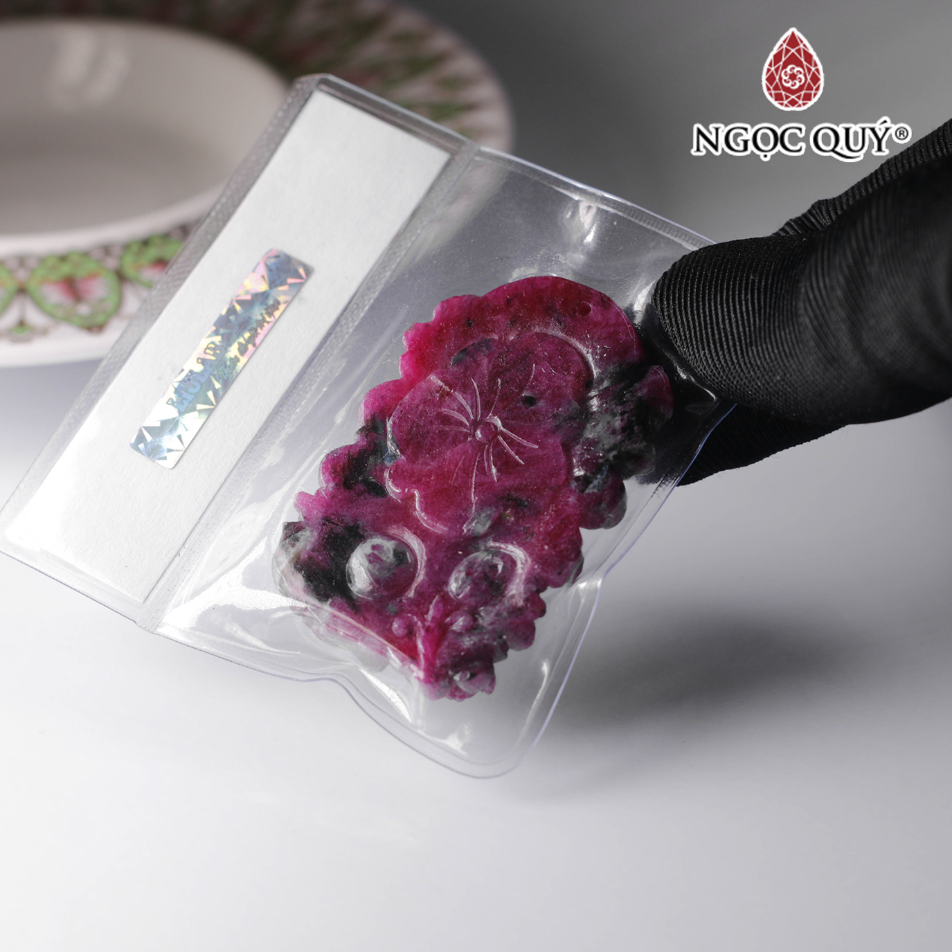 Mặt day chuyền phật bà quan âm ruby nam phi mệnh hỏa, thổ - Ngọc Quý Gemstones