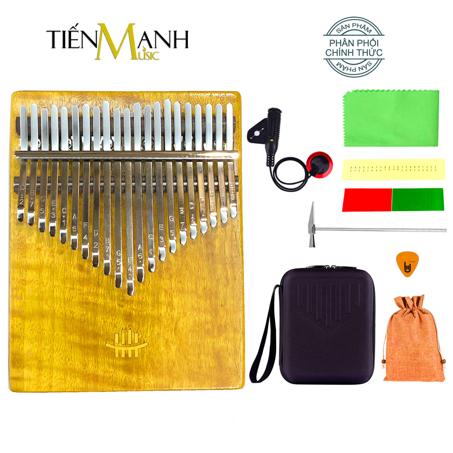 Đàn Kalimba 21 Phím Hluru KC-21NA - Hàng Chính Hãng KC21 NA - Kèm Móng Gẩy DreamMaker KC21NA