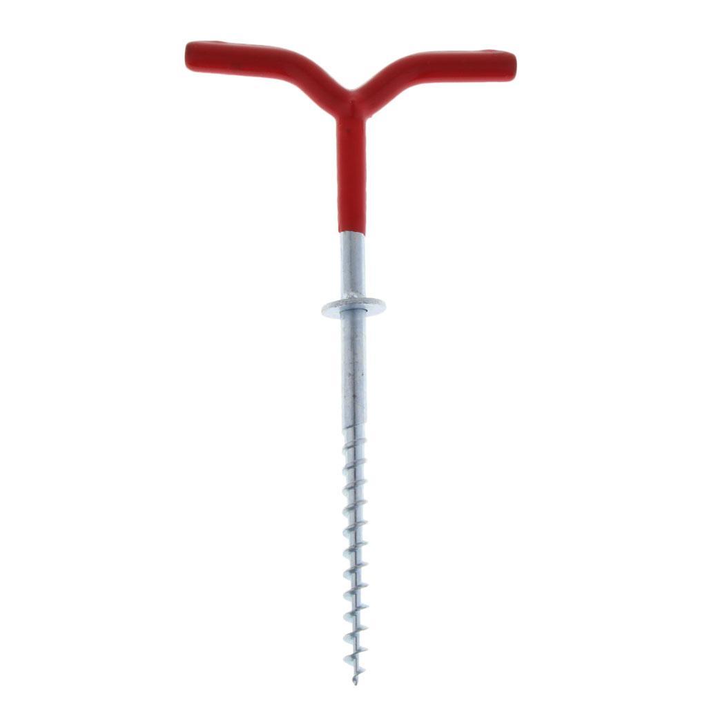 Steel Pegs Screw Fixed Nail Ice Auger Spiral Drill Rod Holder Fishing