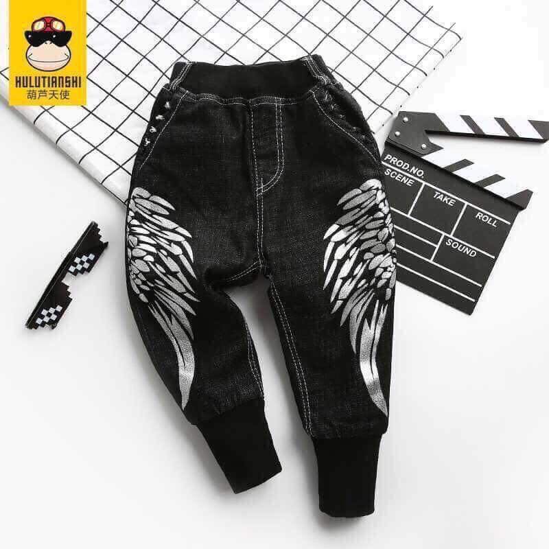 QUẦN JEANS DÀI ỐNG BO CHO BÉ