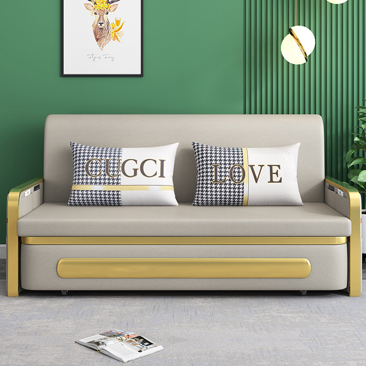 Giường sofa gấp gọn, sofa giường gấp gọn cao cấp có ngăn chứa đồ (tặng gối)