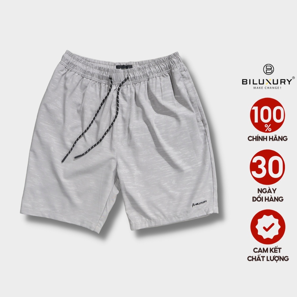 Quần đùi short nam thể thao Biluxury 6QDGH002 chất liệu cao cấp họa tiết hiện đại năng động trẻ trung