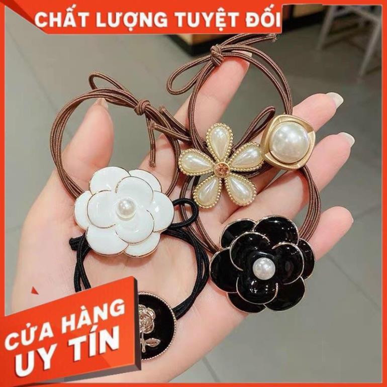 Dây buộc tóc set 20 chun buộc tóc túi nhựa trong mix nhiều hình dễ thương