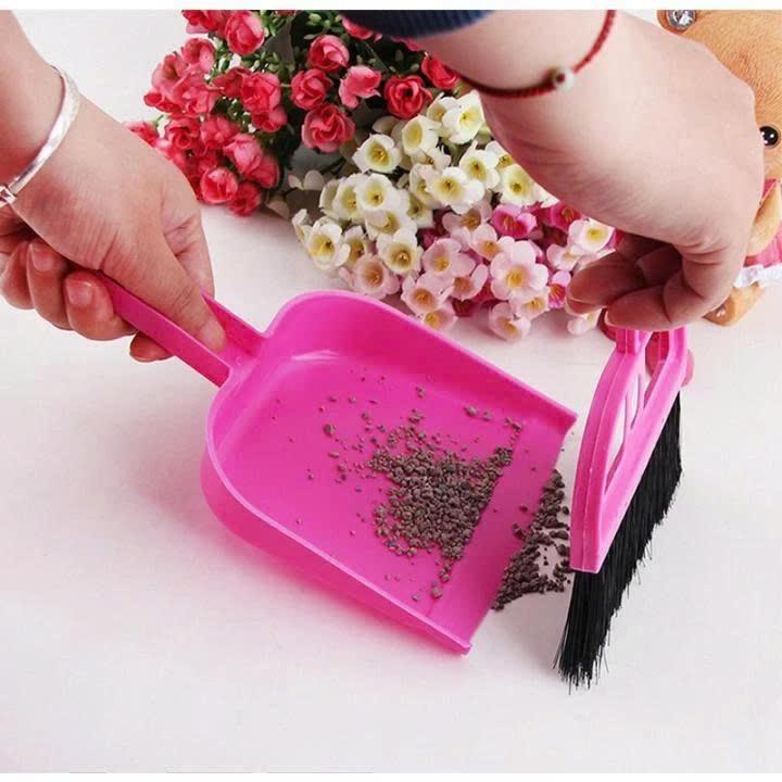 Bộ Chổi và gàu quét máy tính, quét bàn thờ, quét góc học tập mini