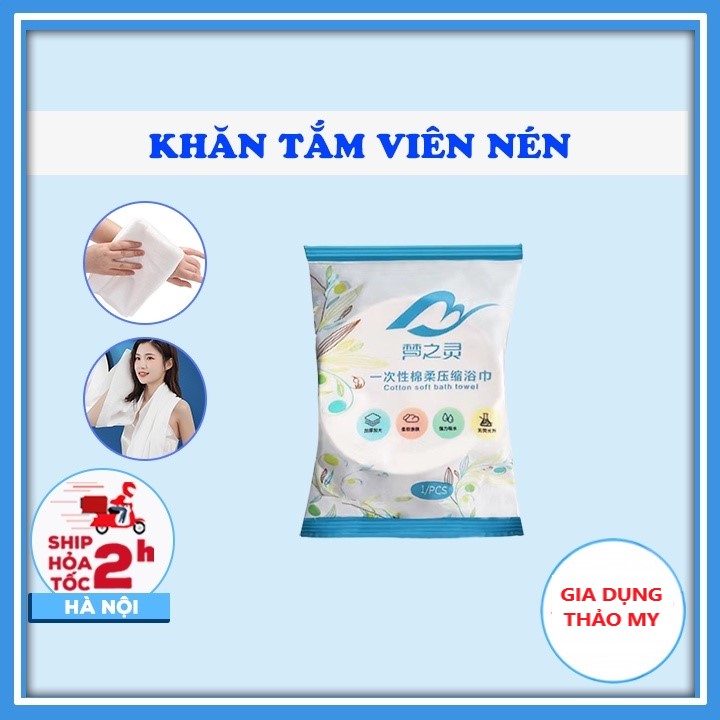 Khăn Tắm Nén Bằng Cotton Tiện Lợi Dùng Một Lần 70*140 cm - Khăn Nén Du Lịch - Khăn Nén Spa