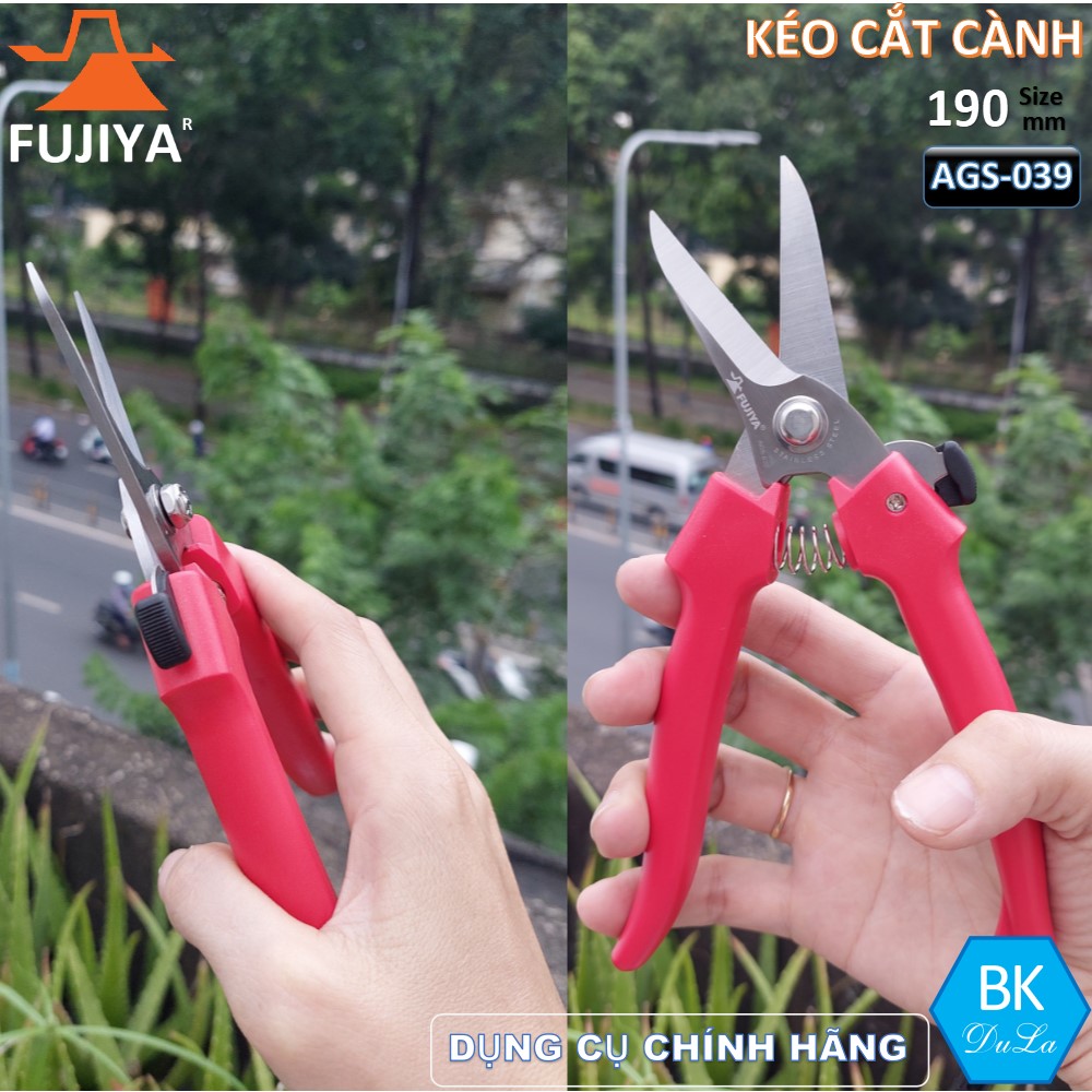 Kéo cắt tỉa cành cao cấp 190mm thương hiệu Nhật Fujiya AGS-039 GENUINE