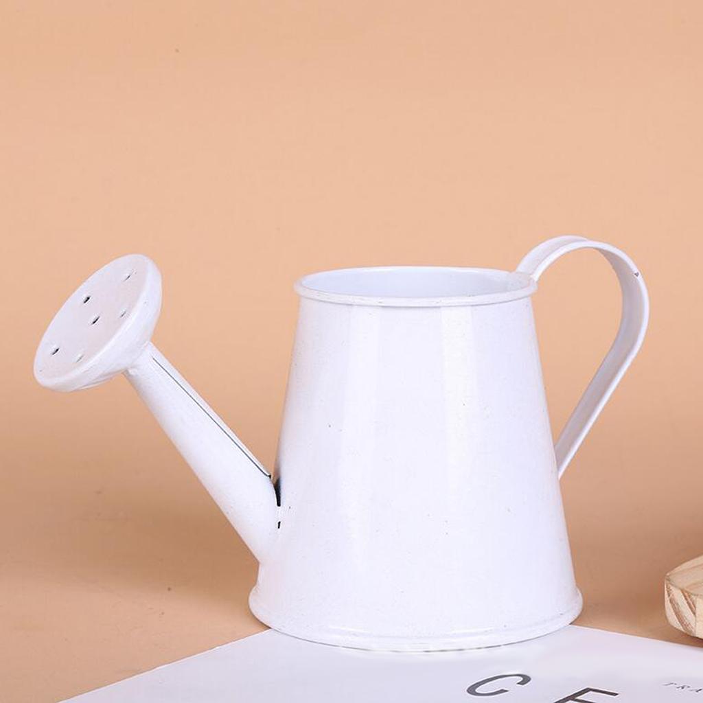 Pastoral Style Colorful Tin Flower Pot Mini Bonsai Watering Can Pot