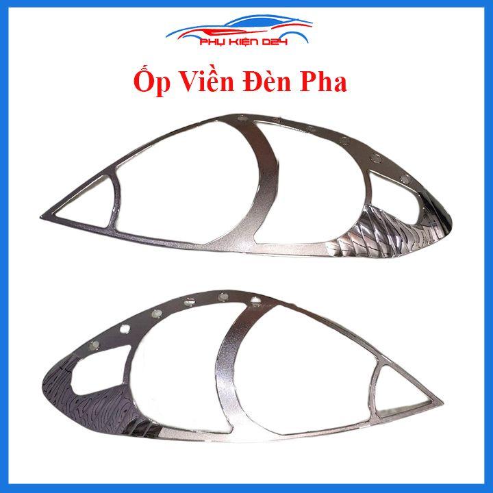Ốp viền đèn pha hậu Innova 2006-2007-2008 mạ crom trang trí làm đẹp xe