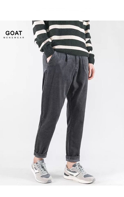 Quần Baggy Kaki Nhung Nam GOAT MENSWEAR