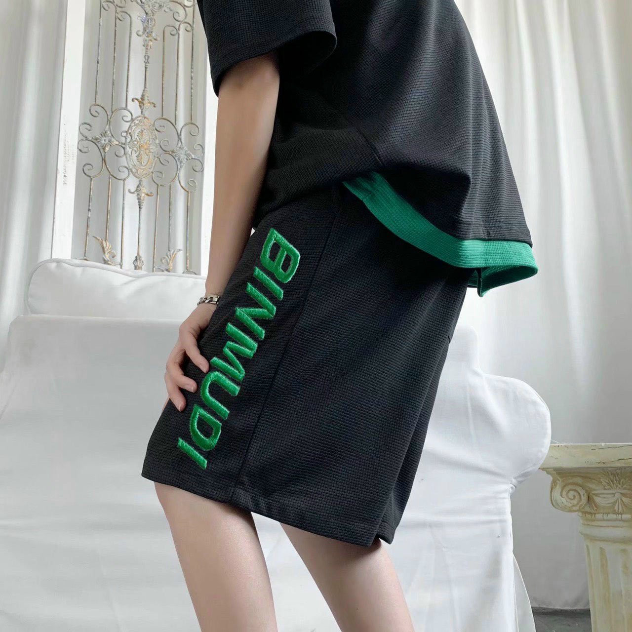 Set đồ nam nữ cộc tay xốp co giãn thấm hút mồ hôi cực thoáng mát Binmudi
