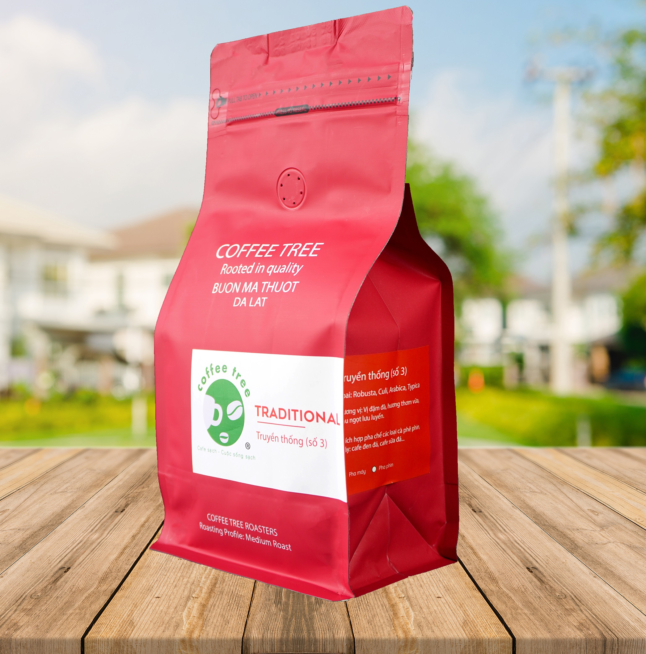 Cà phê bột 100% nguyên chất truyền thống số 3 Coffee Tree 500gr thơm ngon, đậm đà, gu mạnh (Cà phê) 