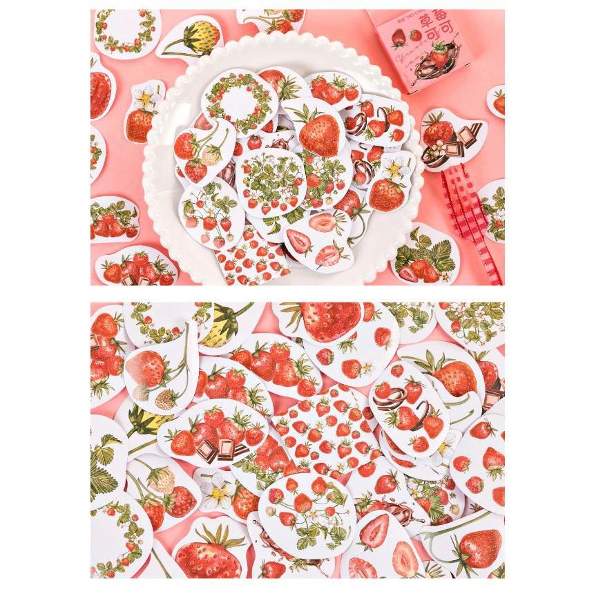 Bộ 45 Sticker Dâu Tây Đáng Yêu E113