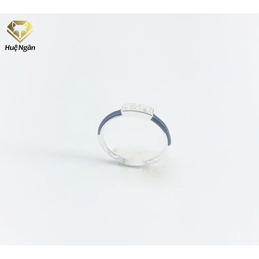 Nhẫn bạc Ý 925 Huệ Ngân -Nhẫn xinh Đính Đá RR1218