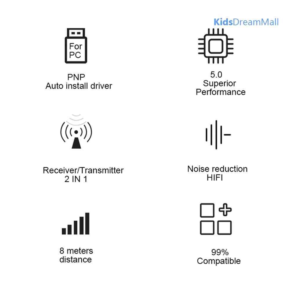 Mới USB Truyền Tín Hiệu Bluetooth 2 Trong 1 Cho Laptop