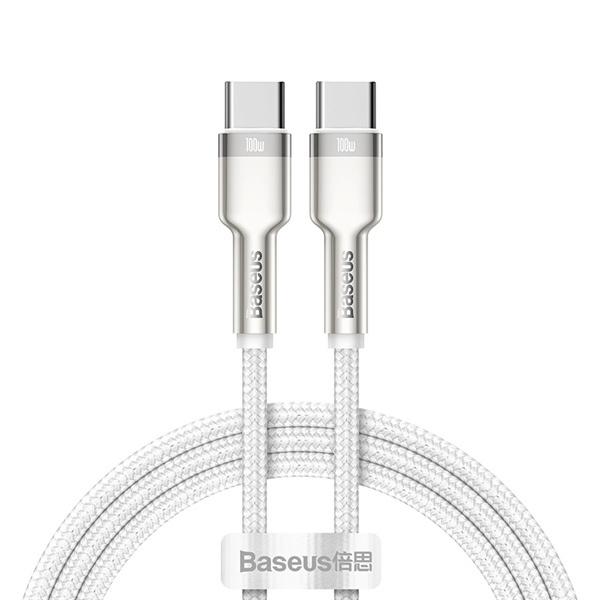 Cáp sạc siêu nhanh 100W Baseus Cafule Series Metal Data Cable Type-C to Type-C (100W) (Hàng chính hãng