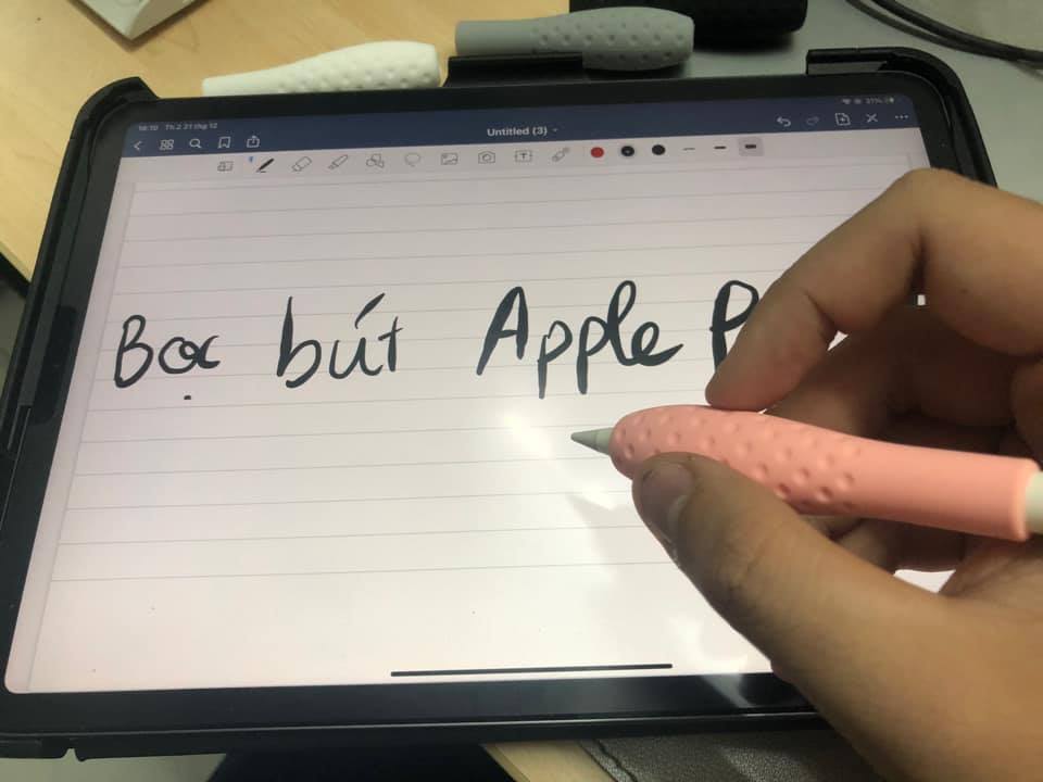 Bọc cao su chống rớt, đệm tay dễ viết dành cho Apple Pencil 1, 2