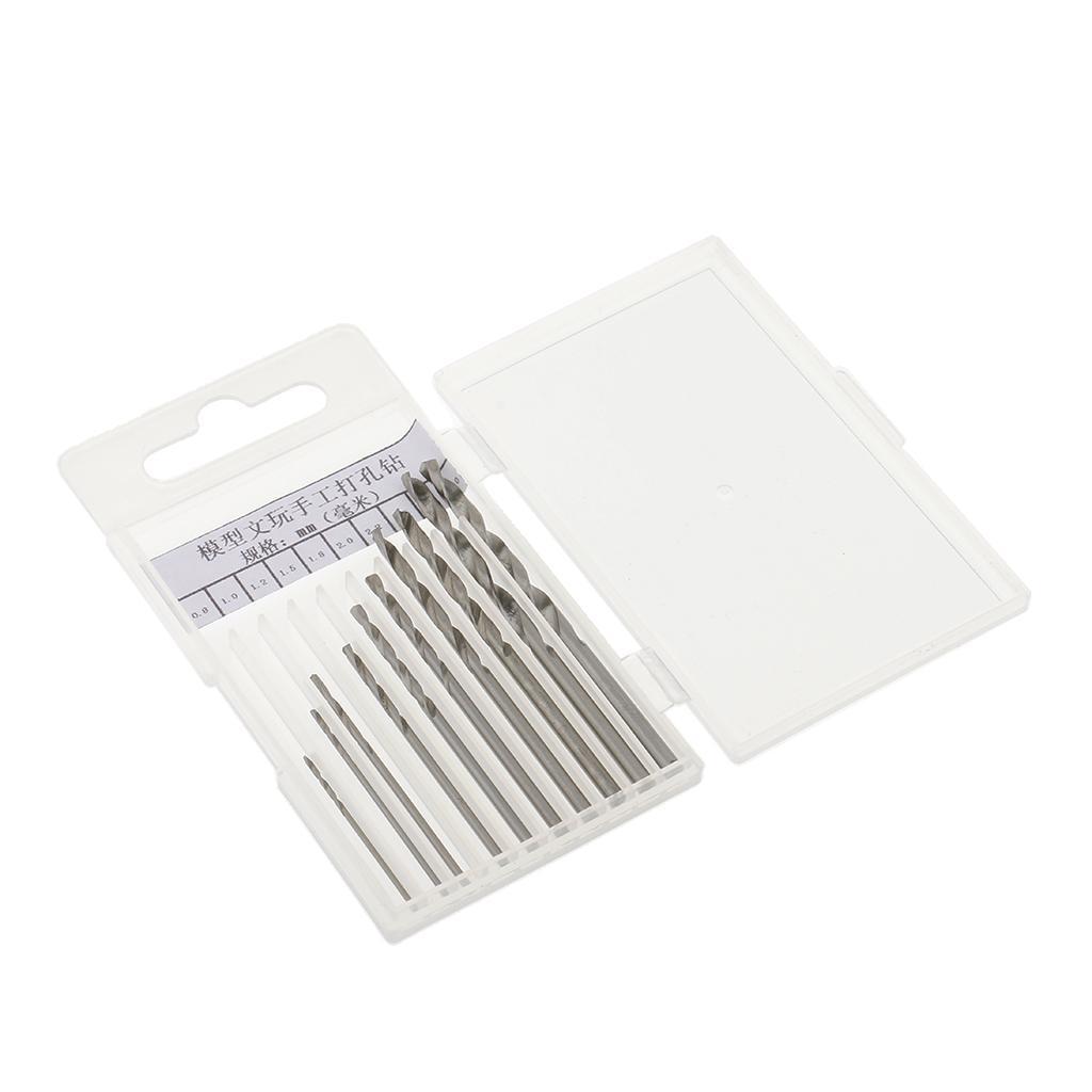2-4pack 10pcs Mini High Speed Steel General Purpose Hand Drill Bits Set