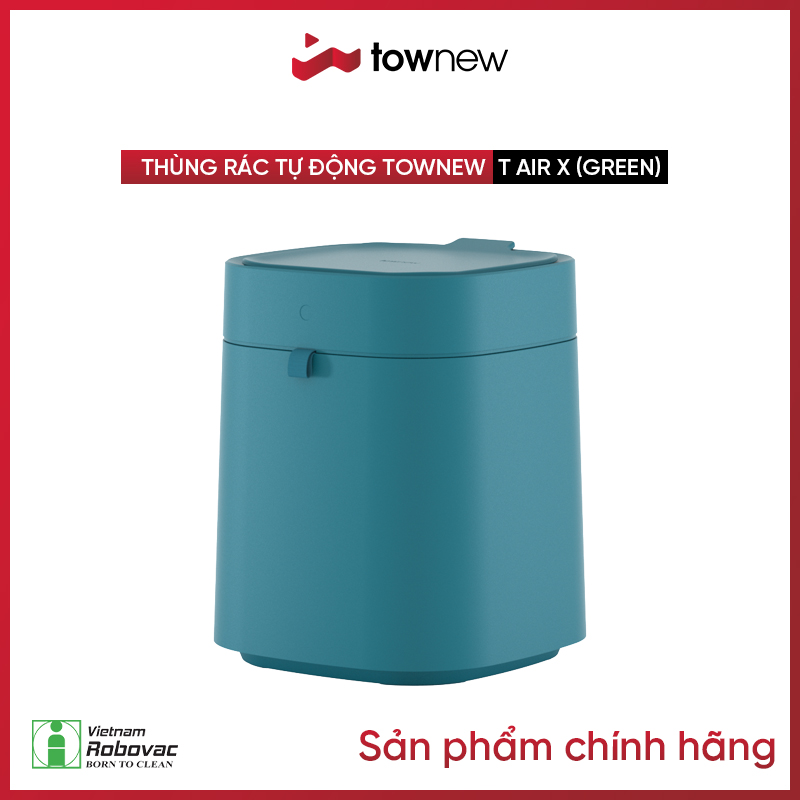 Thùng Rác Thông Minh TOWNEW T AIR X ( GREEN) - Tự đóng gói và thay túi rác - Bản Quốc Tế