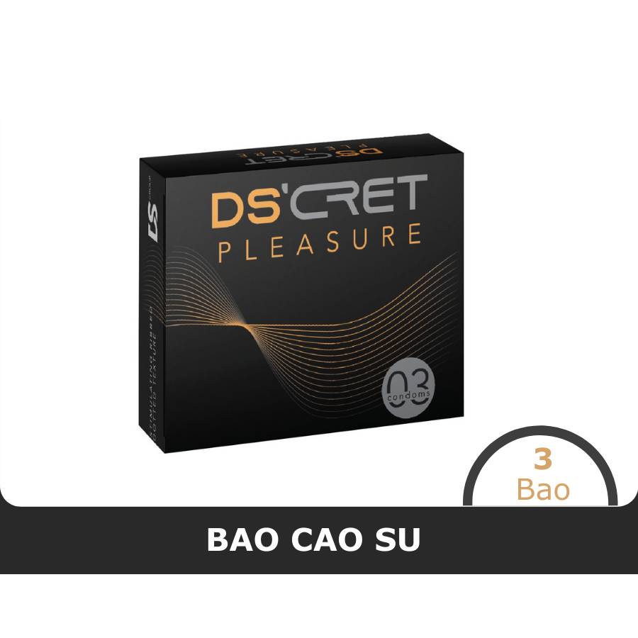 Bao cao su DS'CRET pleasure 3 Cái/Hộp