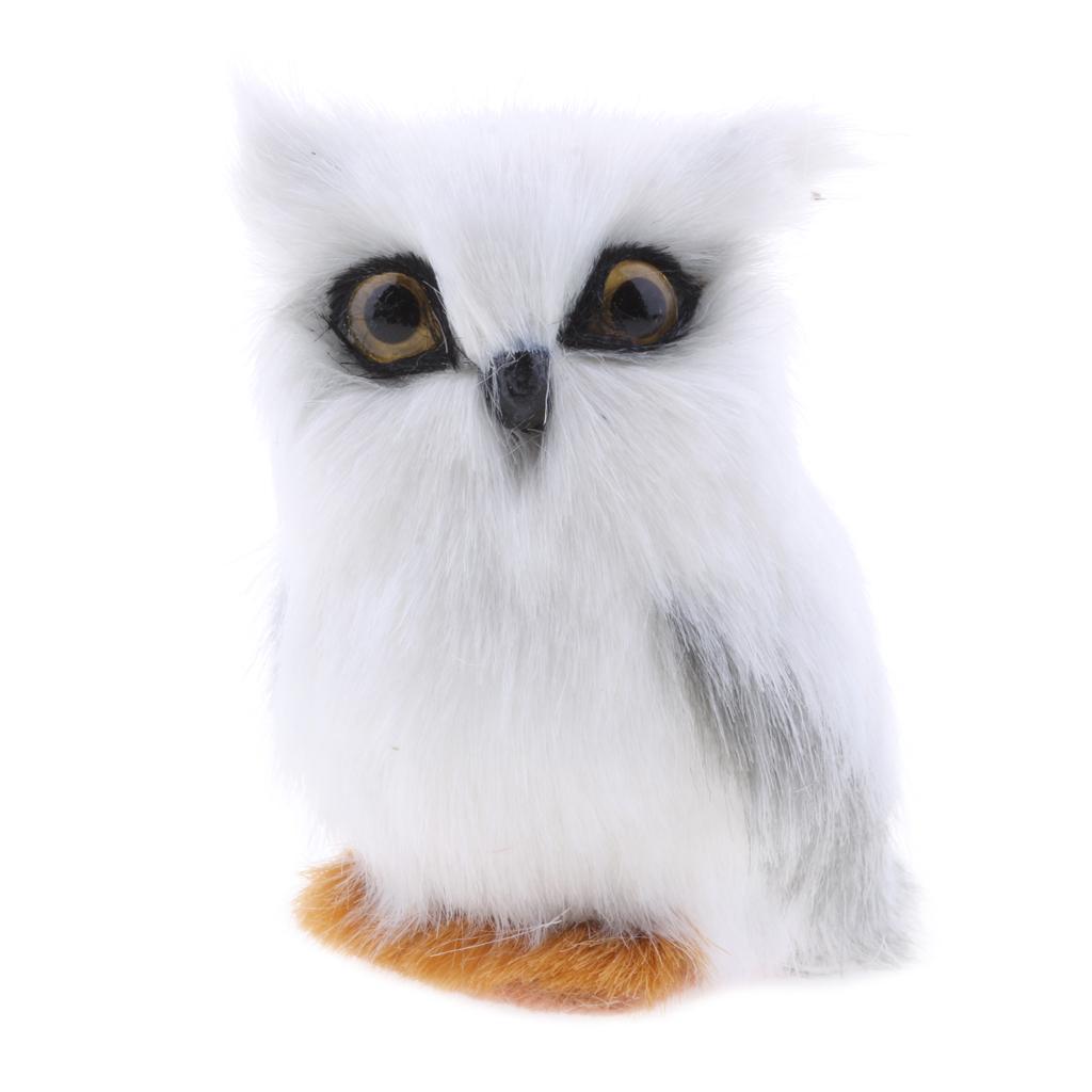 2pcs Cute Realistic Animal Owl Toy Soft Gifts Kids Birthday Simulated Decor