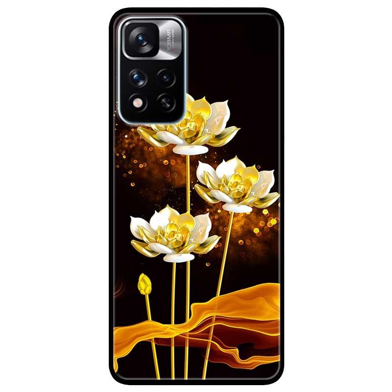 Ốp lưng dành cho Xiaomi Redmi Note 11 Pro 5G  mẫu Sen Trắng Vàng