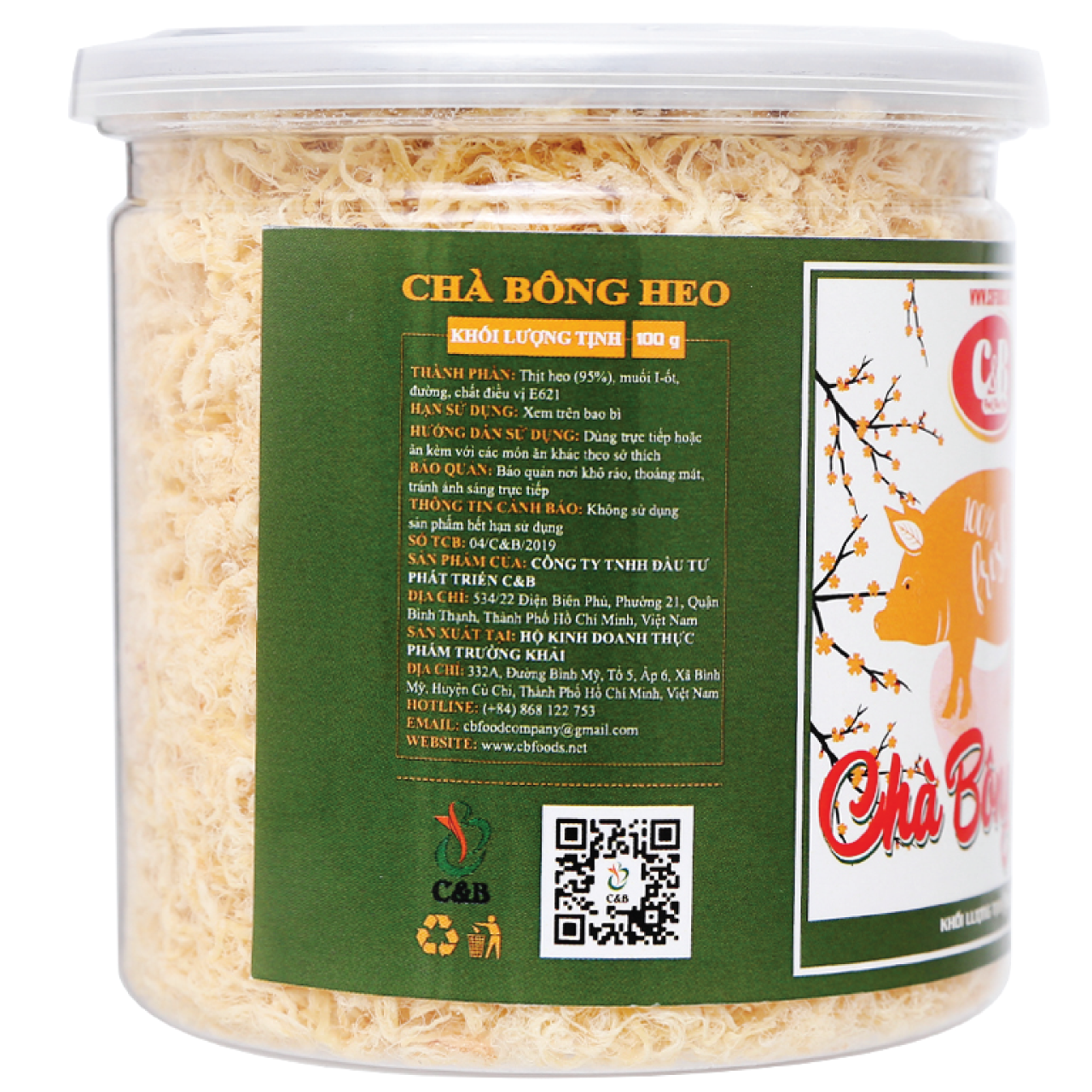 Chà Bông Heo C&B Hộp 100 Gram