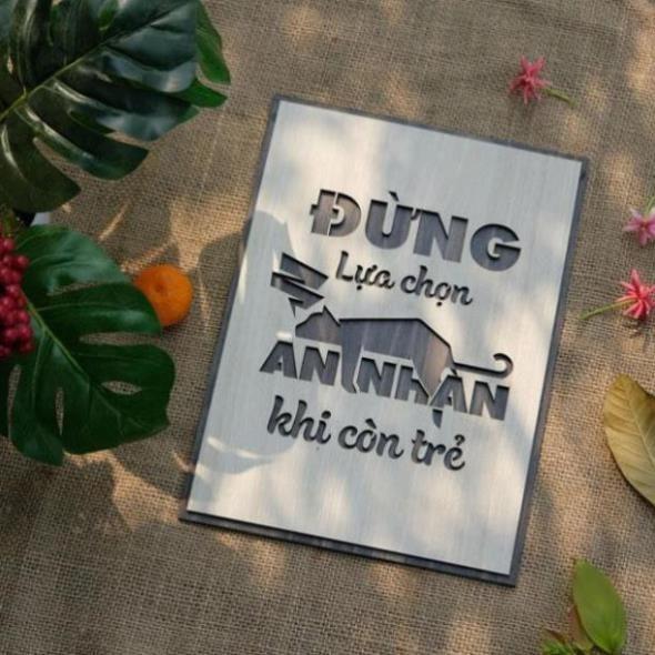 Tranh tạo động lực Decor bằng gỗ cắt khắc laser