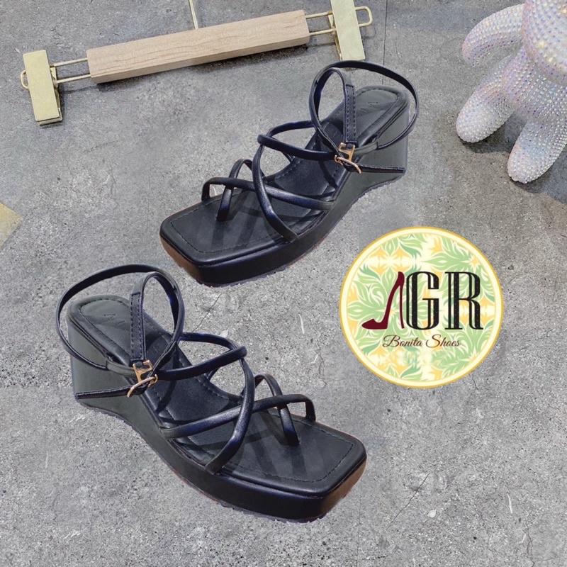 Sandal xuồng xỏ ngón dây nhuyễn hh cao 5 cm