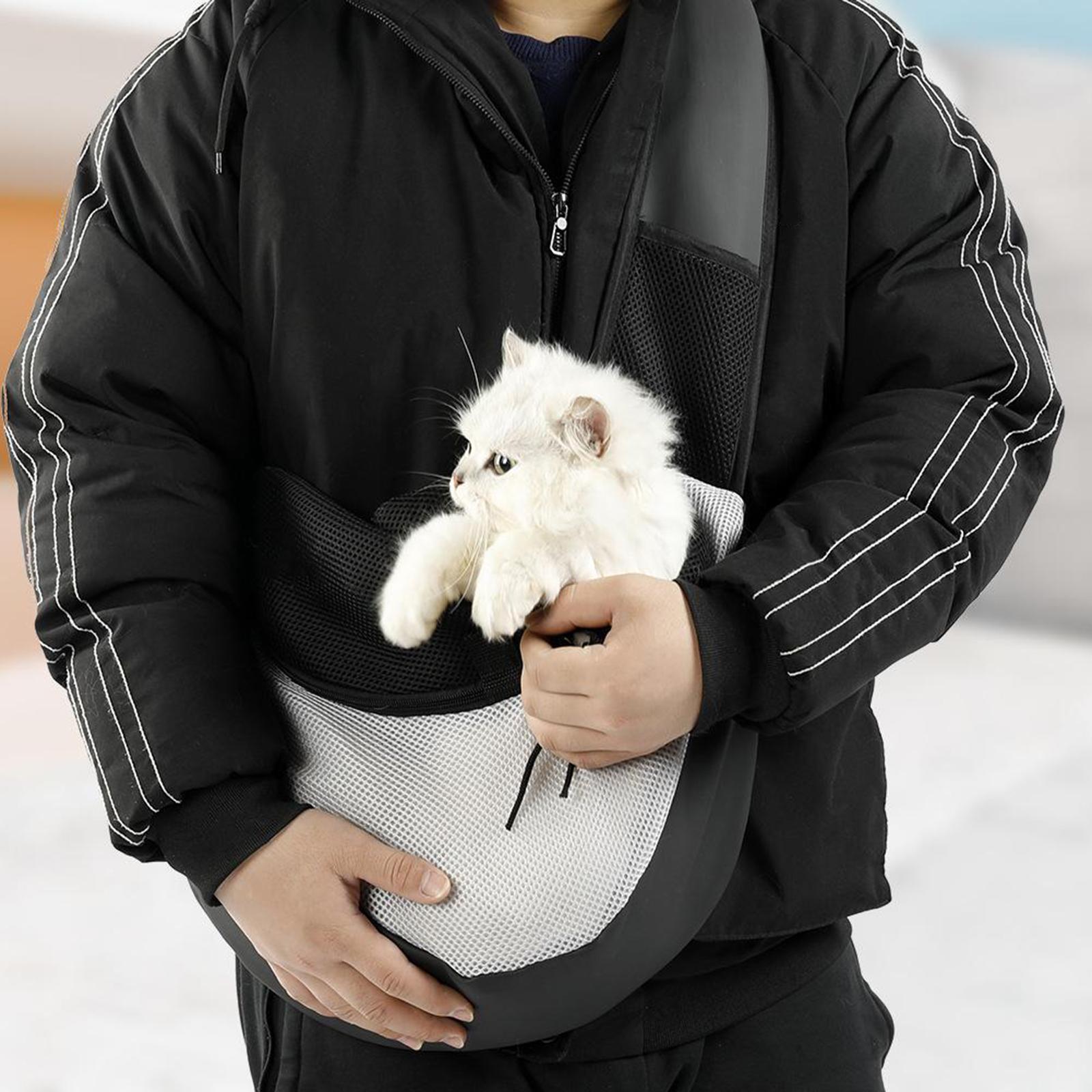 Pet Dog Sling Carrier Breathable Mesh Travel Safe Sling Bag Carrier for Dogs Cats