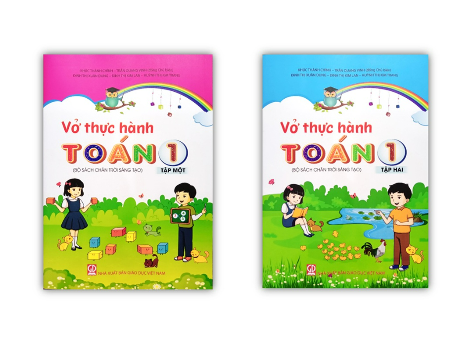 Sách - Combo Vở Thực Hành Toán Lớp 1 - Tập 1 + 2 (Bộ Sách Chân Trời Sáng Tạo)