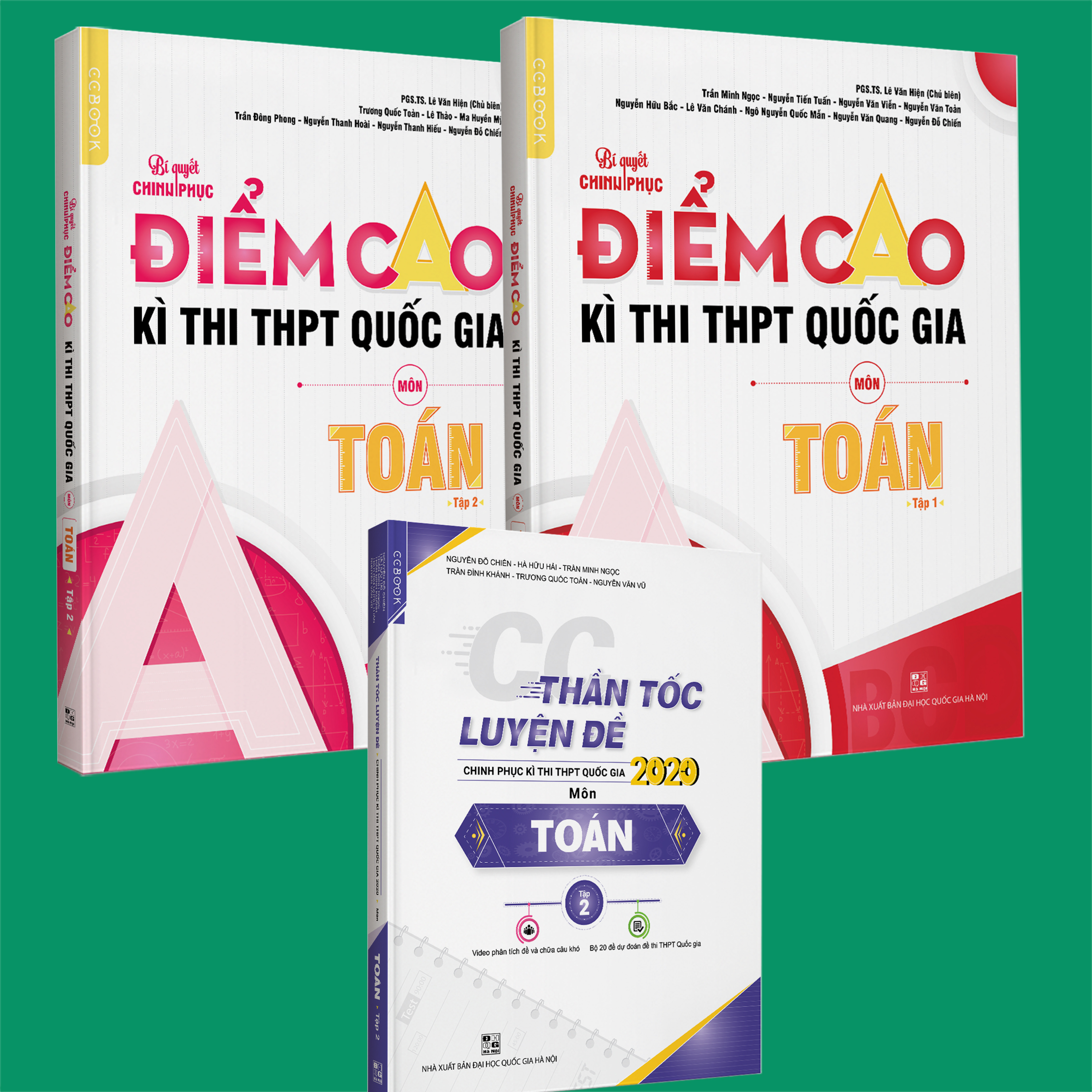 Combo Bí quyết chinh phục điểm cao Toán 12 (tập 1 + tập 2) + CC thần tốc luyện đề toán tập 2