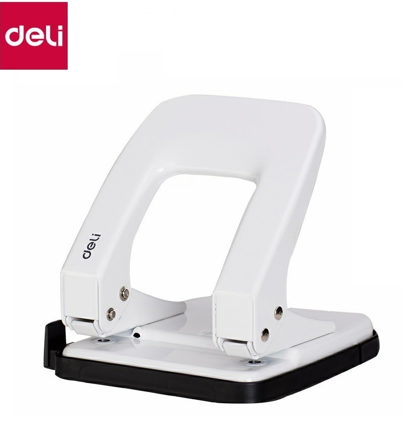 Máy đục lỗ Deli - E0138 màu trắng - 35 tờ