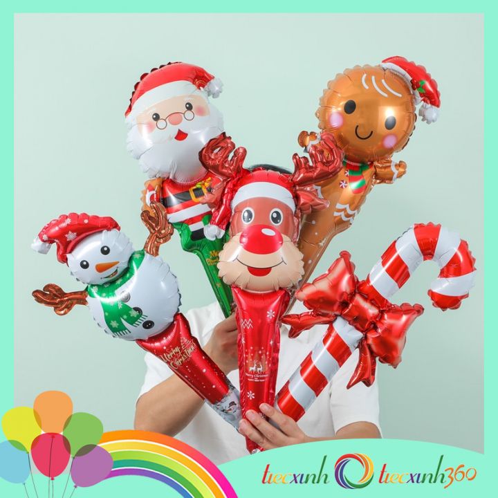 Bong bóng Noel cầm tay 60 cm