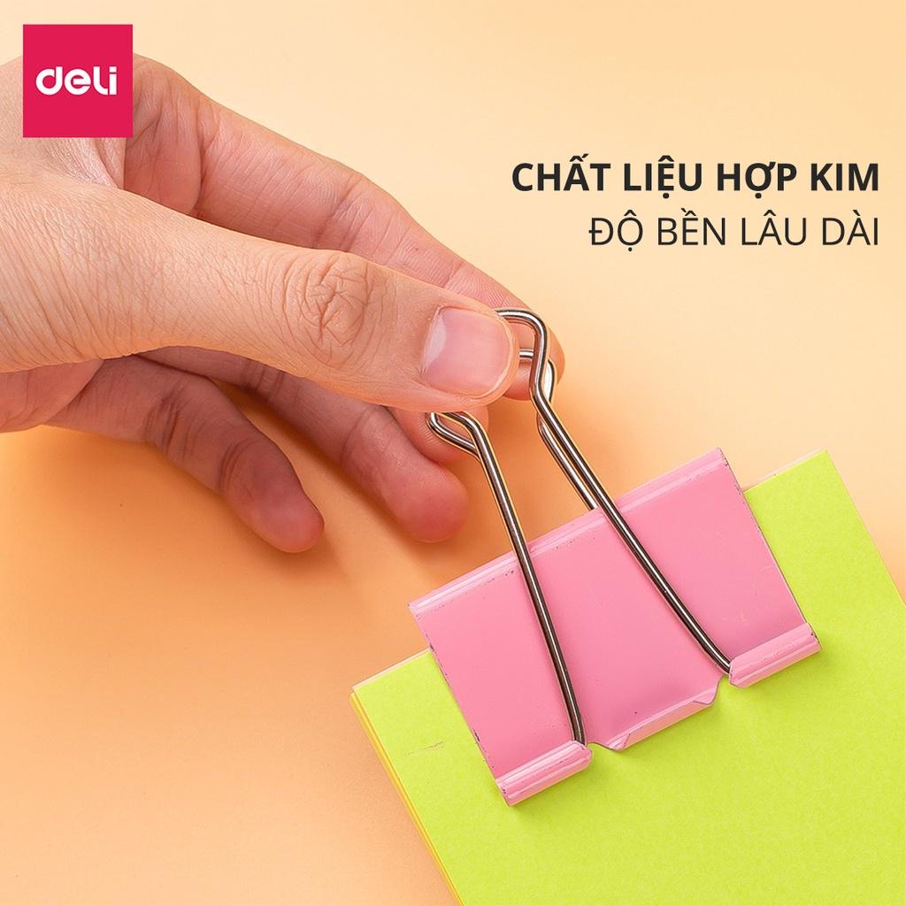 Kẹp bướm Nhiều màu Deli - 24 chiếc/hộp - E8553A