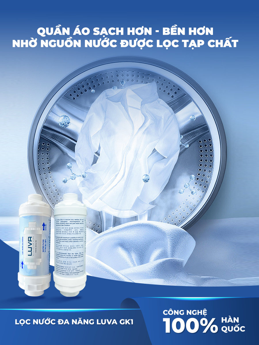 Combo vòi sen LUVA kèm lọc nước đa năng LUVA GK1